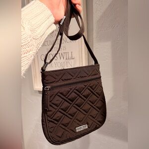 Vera Bradley Brown Quilted Crossbody